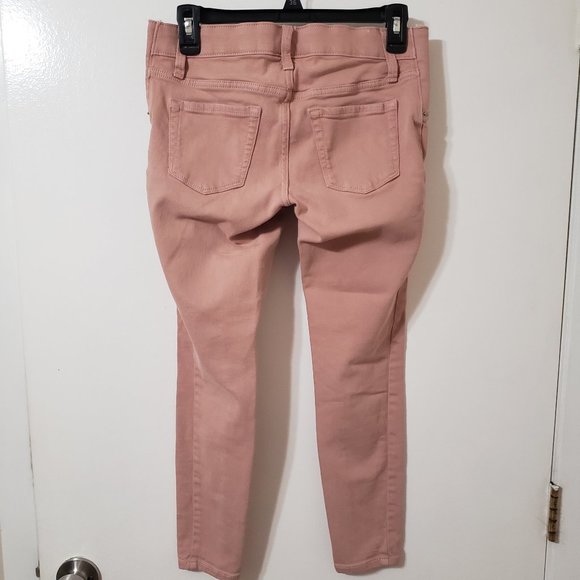 Dusty Rose Skinny Crop Under belly Maternity Jeans by Isabel Maternity Size 00 - Picture 3 of 4
